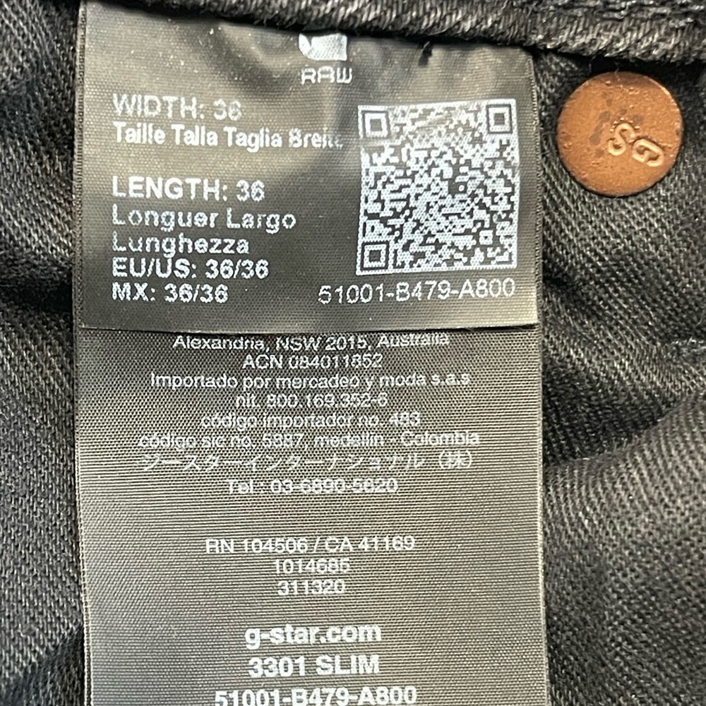 G-Star Men's Charcoal Slim Jeans - Picture 6 of 7